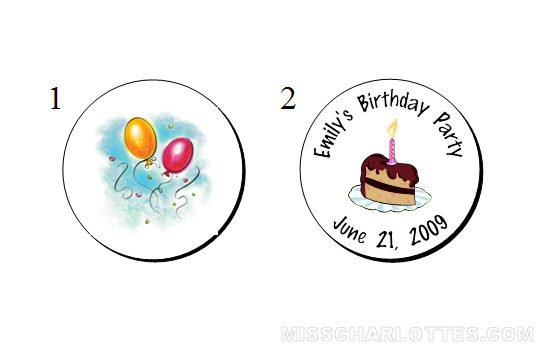 324 Personalized Birthday Kiss Favor Round Labels