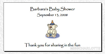 50 Personalized Baby Shower Water Bottle Favor Labels  